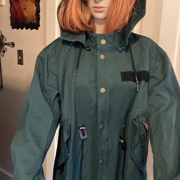 Zara grupo inditex dark green coat size M - Picture 2 of 16